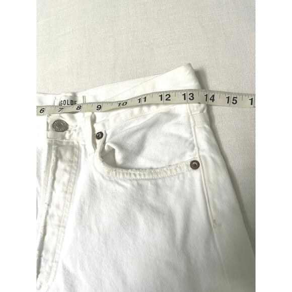 Agolde 90’s Mid Rise White distressed Denim Jeans Size 25 - Picture 9 of 12
